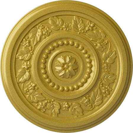 Marseille Ceiling Medallion (Fits Canopies Up To 4 1/4), Hand-Painted Rich Gold, 16 1/8OD X 5/8P